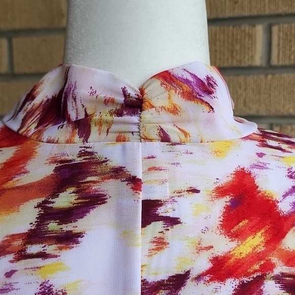 Terra & Sky plus size tunic brightly colored long sleeve blouse - Picture 7 of 12